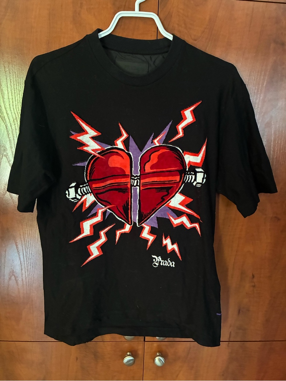 Prada F/W 2019 Velvet Heart T Shirt